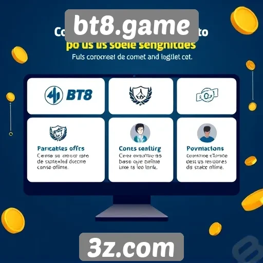 Exploração das funcionalidades do site bt8.game